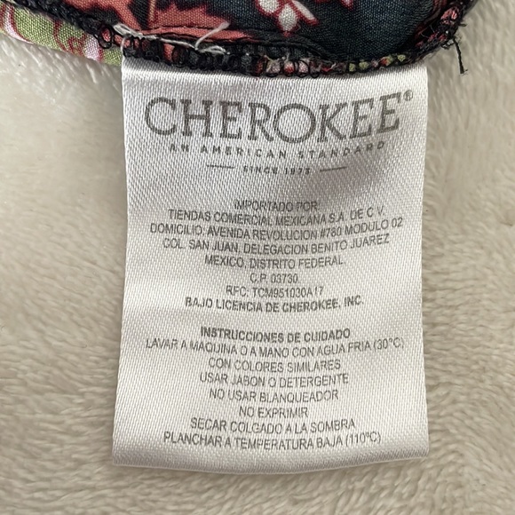 Cherokee floral Print Jumpsuit Sz M/L Black Multicolored - Picture 6 of 14